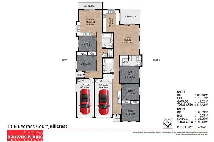 Main view of Homely house listing, 1 & 2/13 Bluegrass Court, Hillcrest QLD 4118
