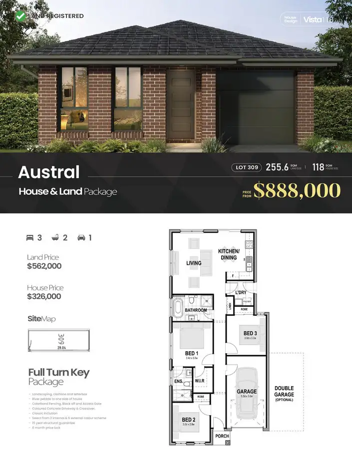 Main view of Homely land listing, LOT 309, 8 Eighth Avenue, Austral NSW 2179