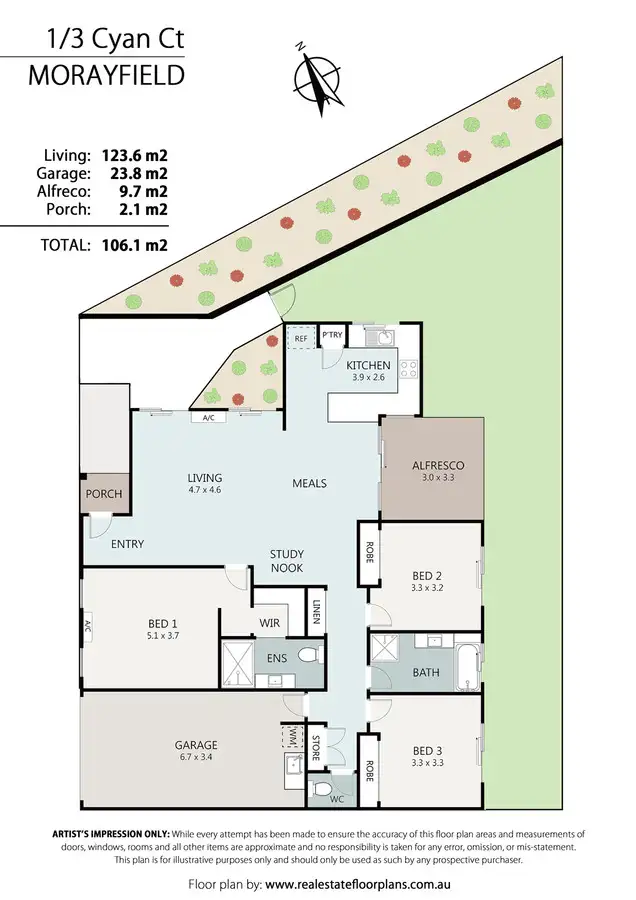 Fifth view of Homely apartment listing, Triplex 1-3/3 Cyan Court, Morayfield QLD 4506