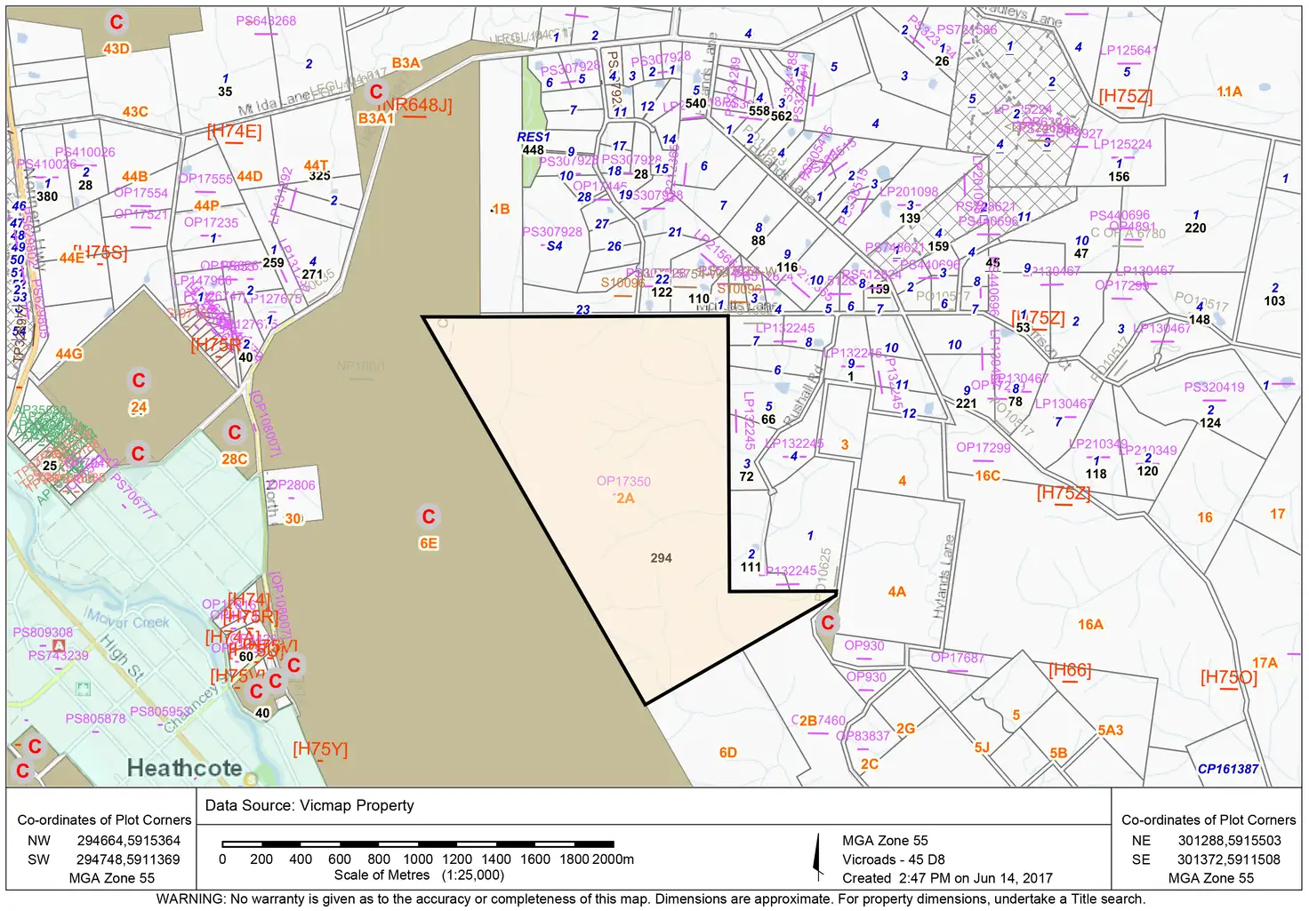 Main view of Homely land listing, LOT 2A, 294 Hylands Lane, Heathcote VIC 3523