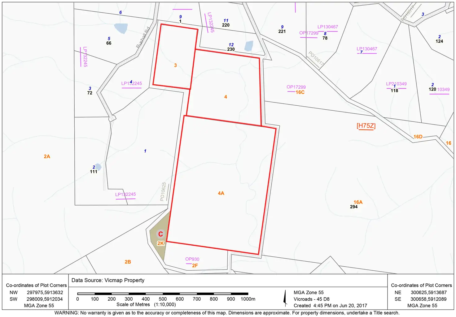 Main view of Homely land listing, LOT 3, 4 & 4A, 294 Hylands Lane, Heathcote VIC 3523