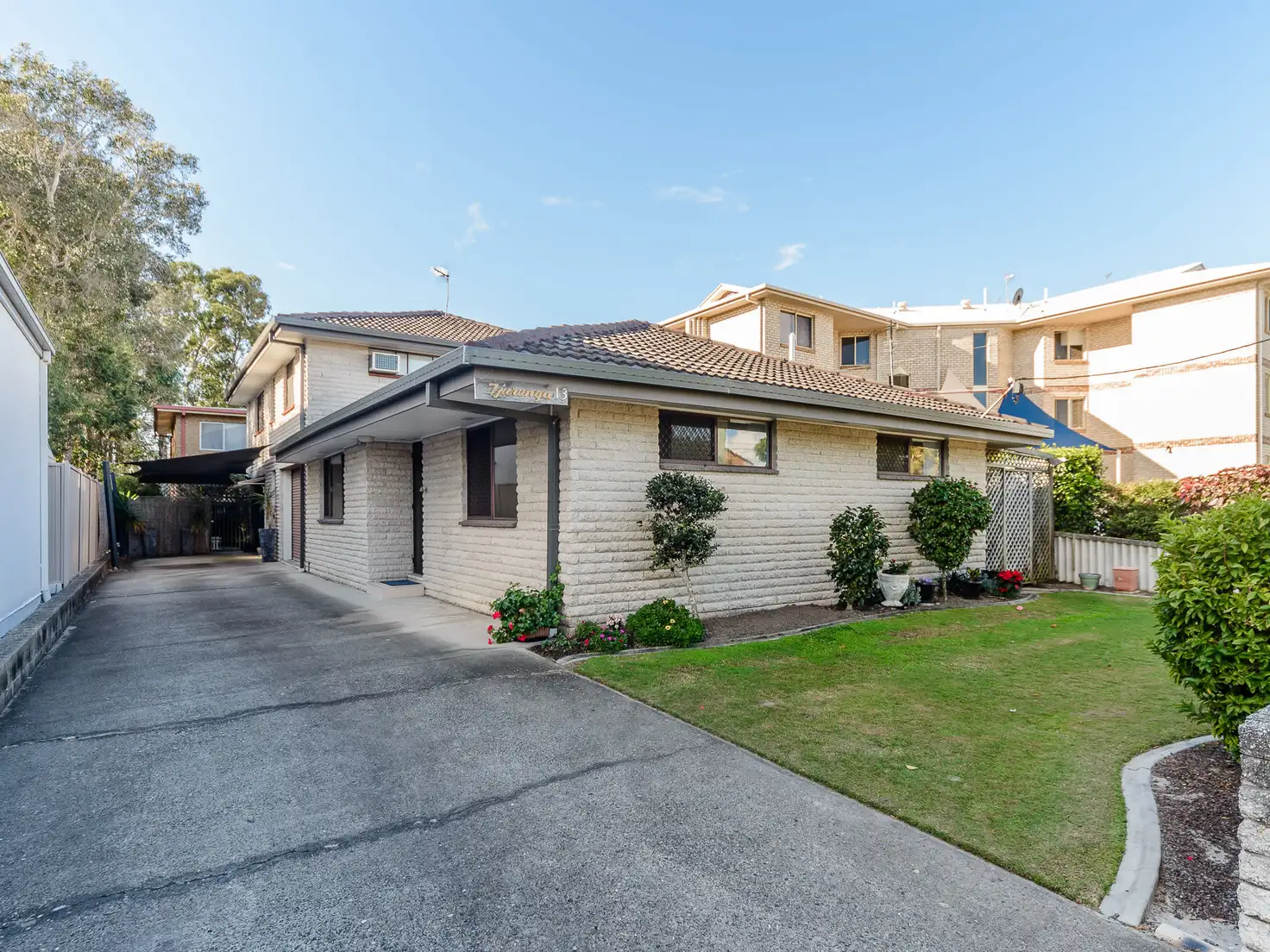 Main view of Homely semi-detached listing, 1/13 Errol Avenue, Paradise Point QLD 4216