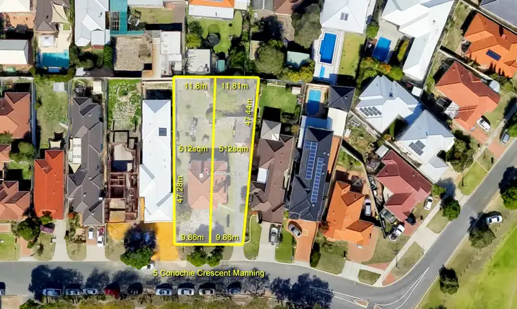Main view of Homely land listing, 5A & 5B Conochie Crescent, Manning WA 6152