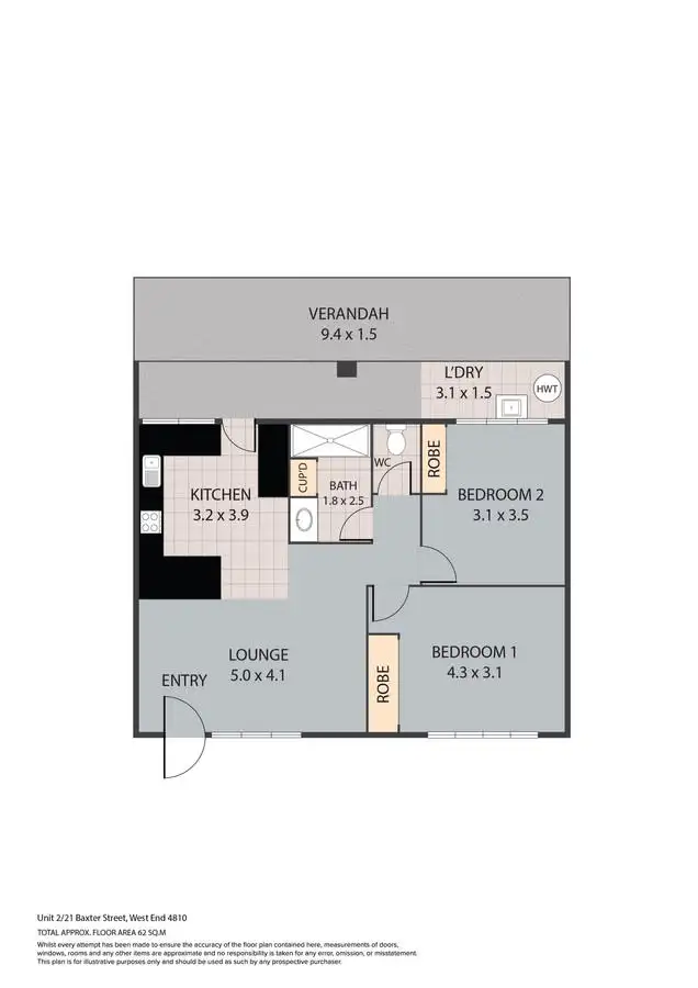 Second view of Homely unit listing, 3/21 Baxter Street, West End QLD 4810