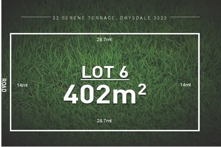Main view of Homely land listing, LOT 6, 32 Serene Terrace, Drysdale VIC 3222