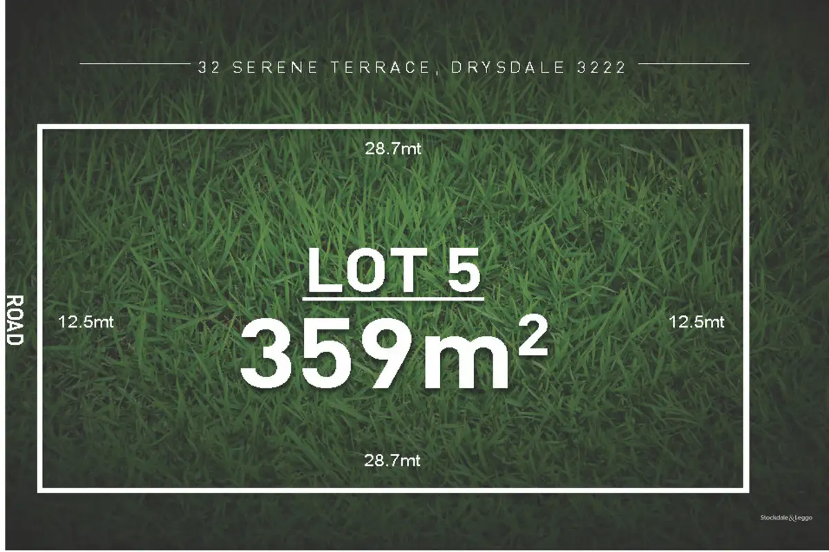 Main view of Homely land listing, LOT 5, 32 Serene Terrace, Drysdale VIC 3222