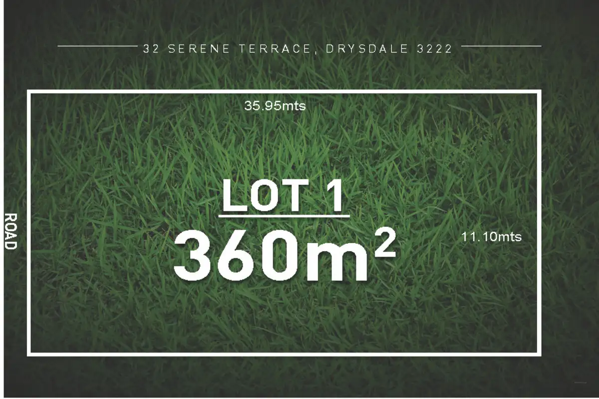 Main view of Homely land listing, LOT 1, 32 Serene Terrace, Drysdale VIC 3222