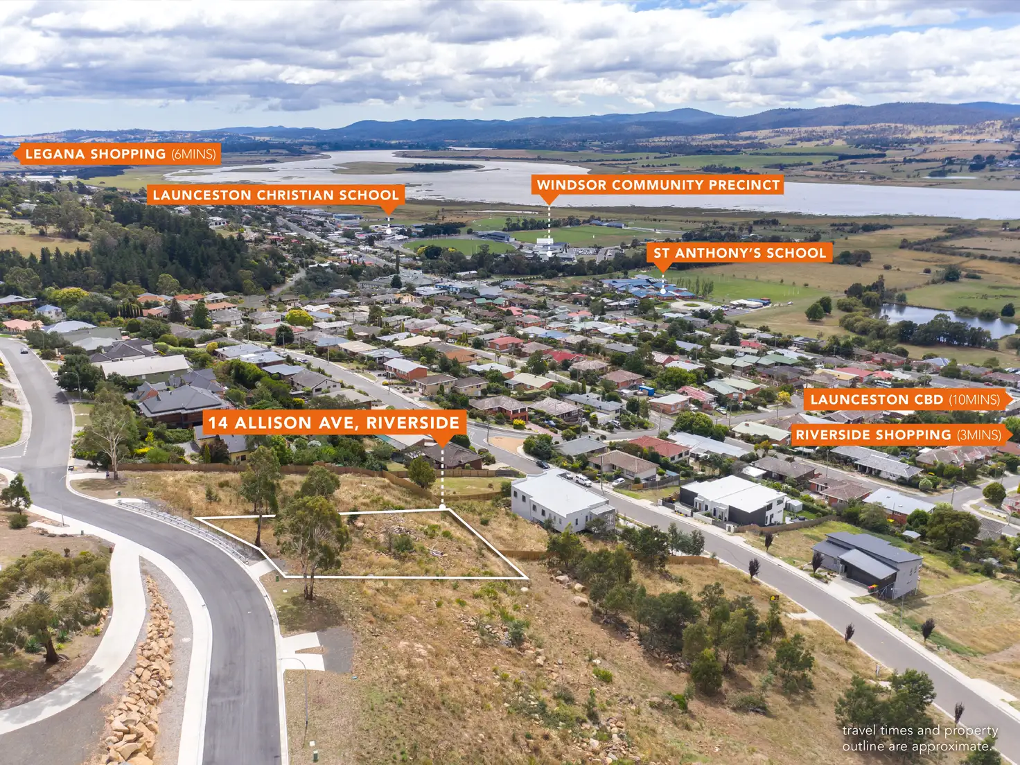 Main view of Homely land listing, 14 Allison Avenue, Riverside TAS 7250