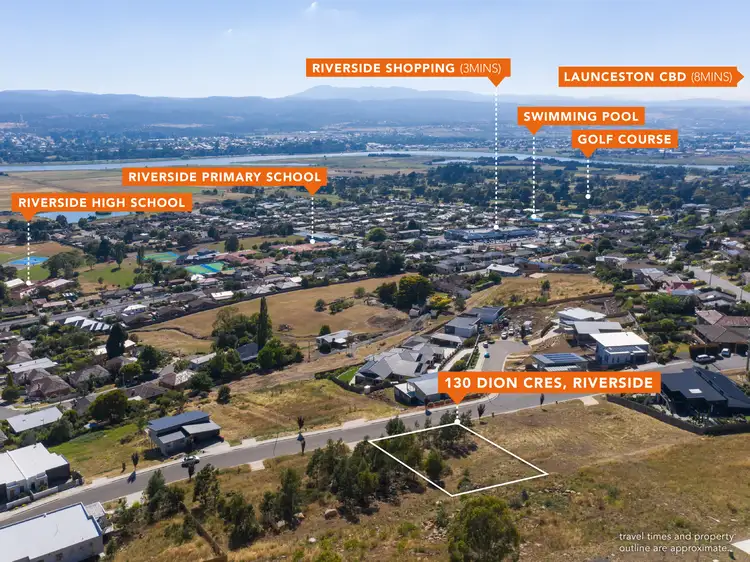 Main view of Homely land listing, 130 Dion Crescent, Riverside TAS 7250