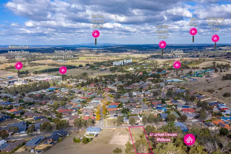 Third view of Homely land listing, 43 Lorikeet Crescent, Whittlesea VIC 3757