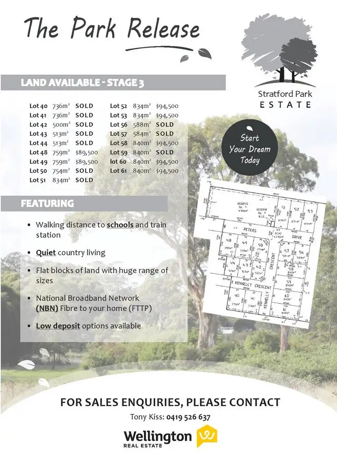 Main view of Homely land listing, LOT 41 Kennelly Crescent, Stratford VIC 3862