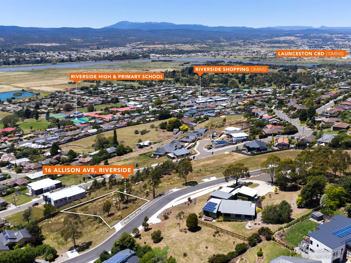 Main view of Homely land listing, 16 Allison Avenue, Riverside TAS 7250