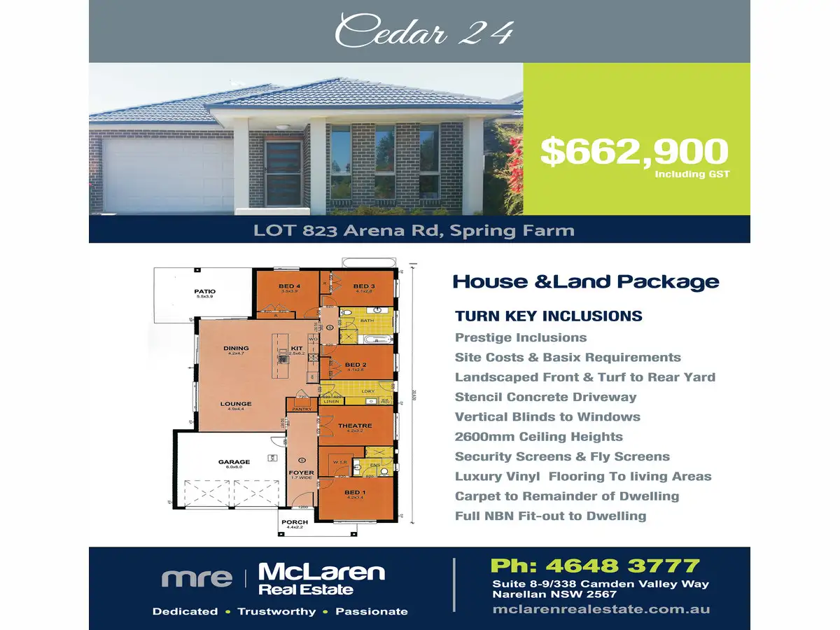 Main view of Homely land listing, Lot 823 Arena Street, Spring Farm NSW 2570