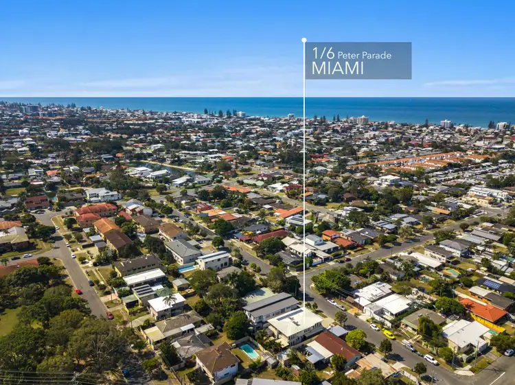 Main view of Homely semi-detached listing, 1/6 Peter Parade, Miami QLD 4220