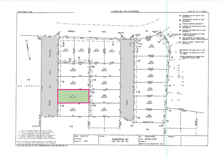 Third view of Homely land listing, LOT 417, 7 Bara Parade, Dolphin Point NSW 2539