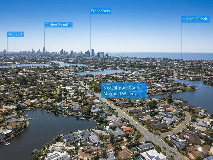 Main view of Homely house listing, 5 Crestmore Court, Mermaid Waters QLD 4218