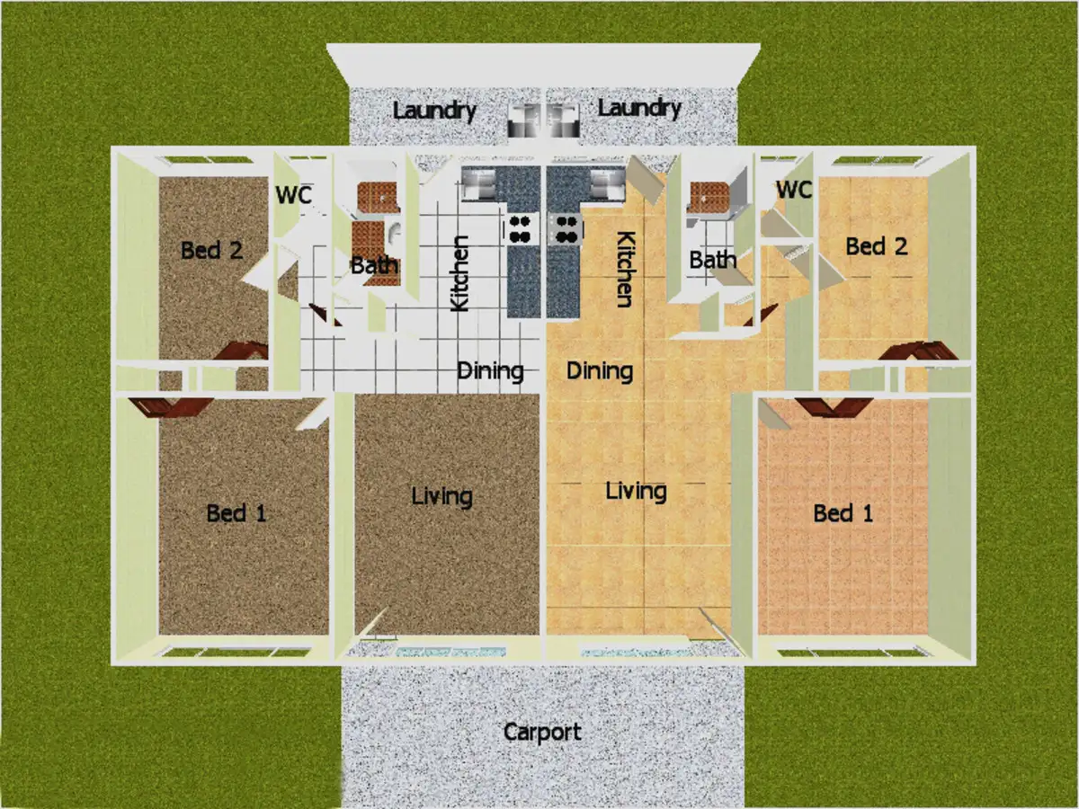 Main view of Homely semi-detached listing, Unit 1 & 2 /42 Cambridge Street, Gulliver QLD 4812