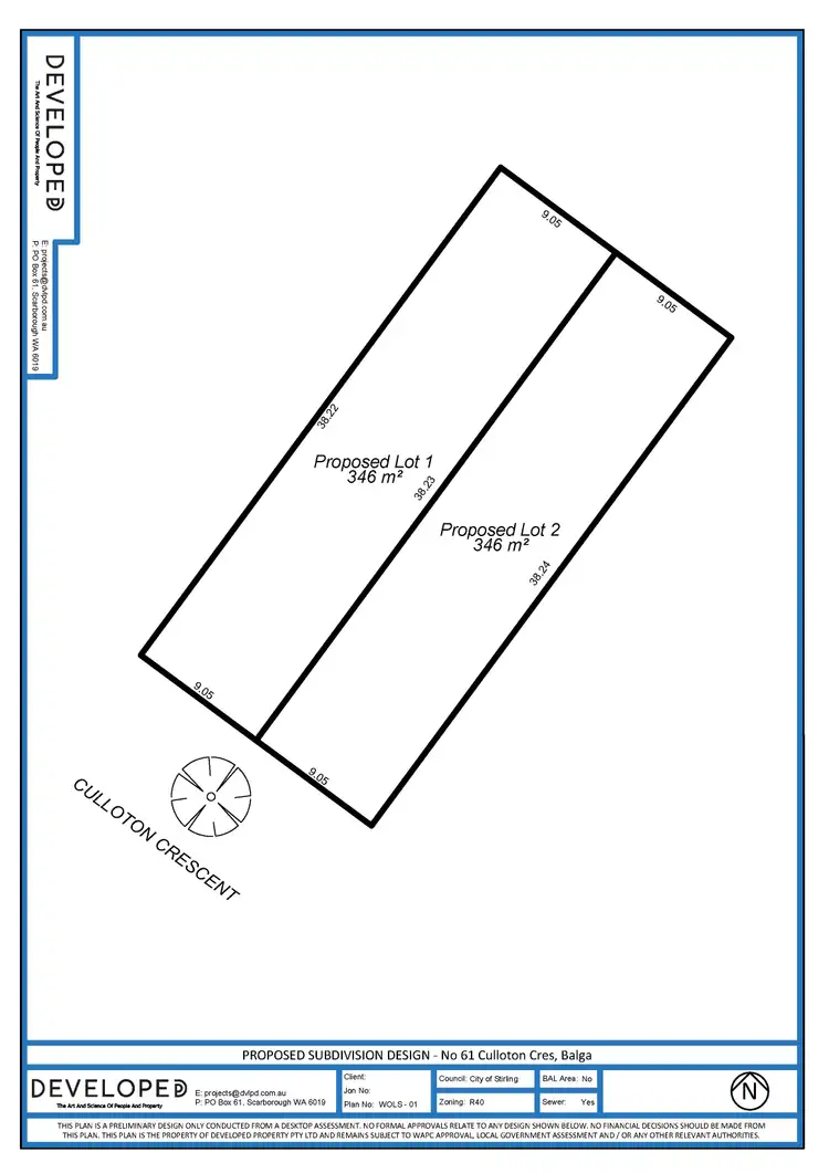 Third view of Homely land listing, LOT 1, 61 Culloton Crescent, Balga WA 6061