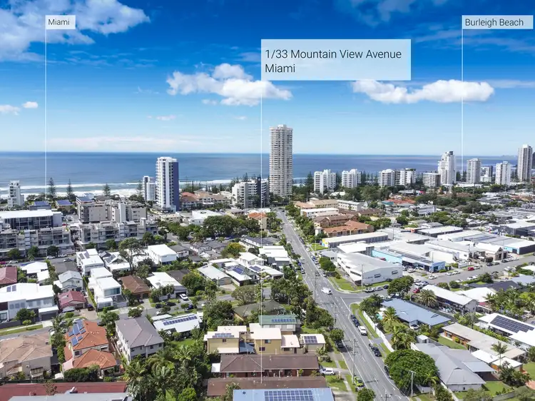 Second view of Homely semi-detached listing, 1/33 Mountain View Avenue, Miami QLD 4220