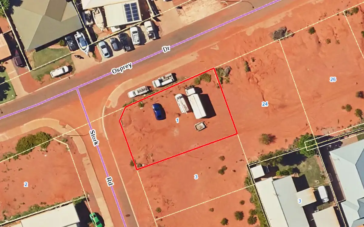 Main view of Homely land listing, 1 Stork Road, South Hedland WA 6722
