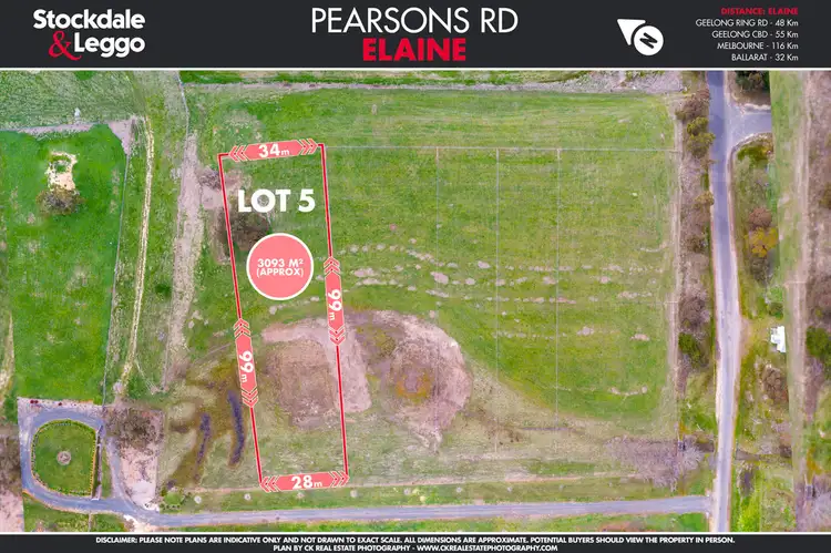 Main view of Homely land listing, Lot 5 Pearsons Road, Elaine VIC 3334