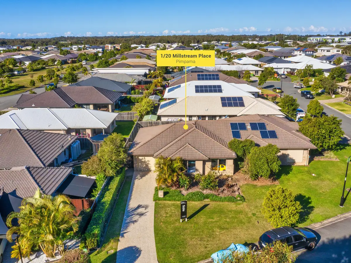 Main view of Homely semi-detached listing, 1/20 Millstream Place, Pimpama QLD 4209