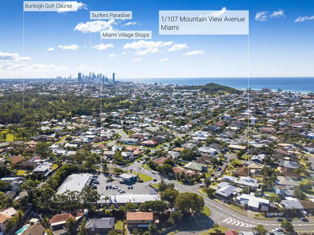 Main view of Homely semi-detached listing, 1/107 Mountain View Avenue, Miami QLD 4220
