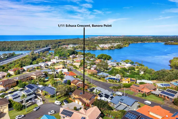 Main view of Homely semi-detached listing, 1/11 Echuca Crescent, Banora Point NSW 2486