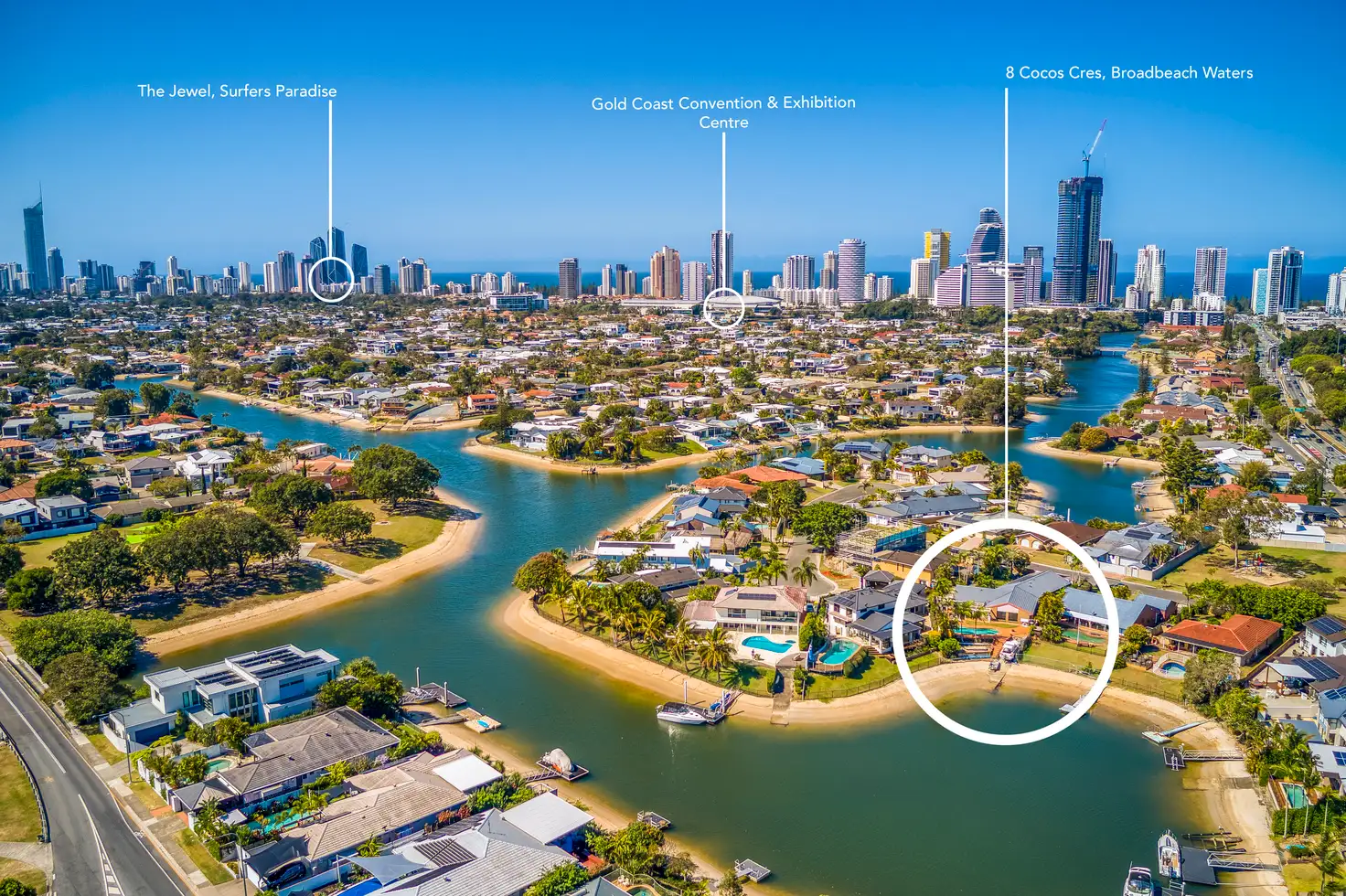 Main view of Homely house listing, 8 Cocos Crescent, Broadbeach Waters QLD 4218