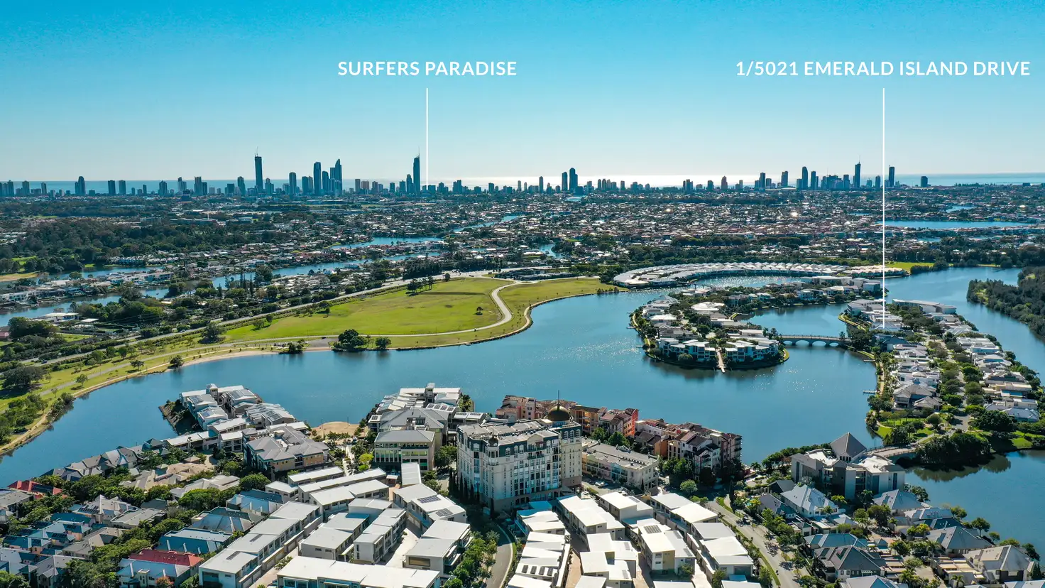 Main view of Homely unit listing, 1/5021 Emerald Island Drive, Carrara QLD 4211