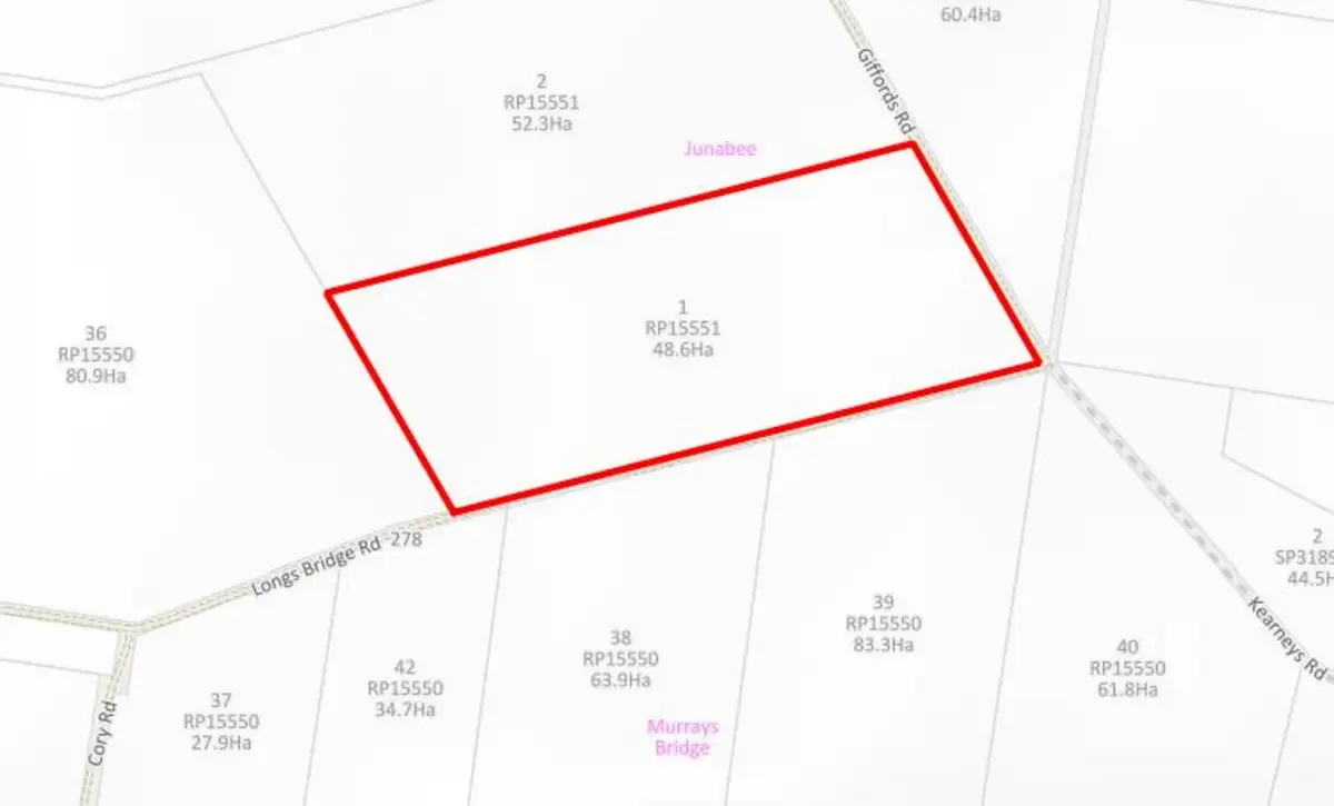 Main view of Homely land listing, LOT 1 Longs Bridge Road, Junabee QLD 4370