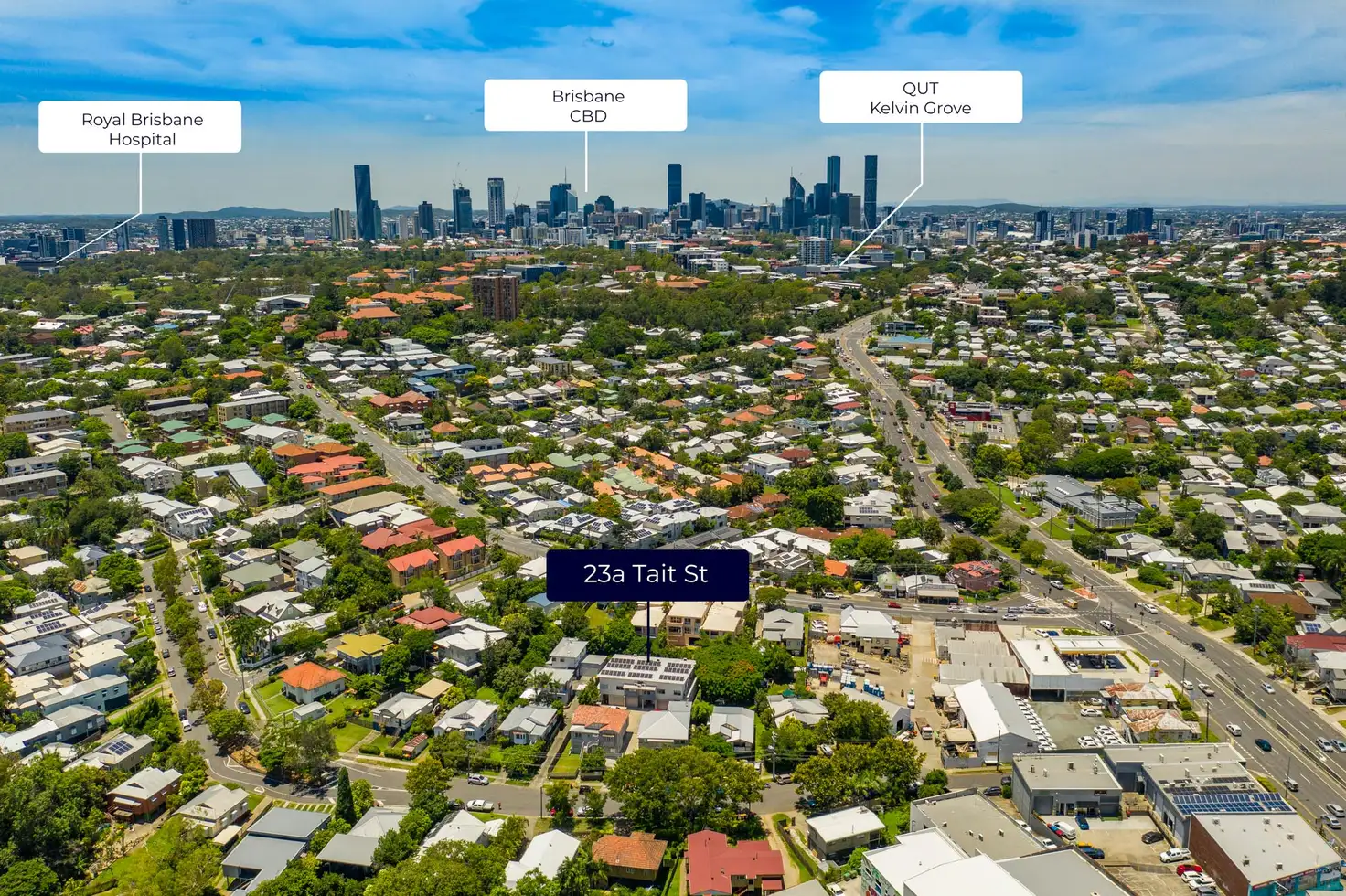 Main view of Homely block of units listing, 1-3/23A Tait Street, Kelvin Grove QLD 4059