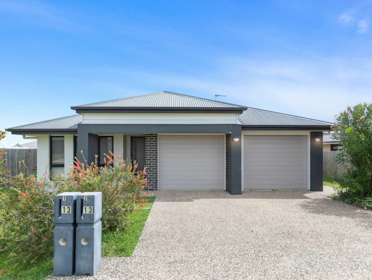Main view of Homely semi-detached listing, 1 and 2/13 Magpie Drive, Cambooya QLD 4358