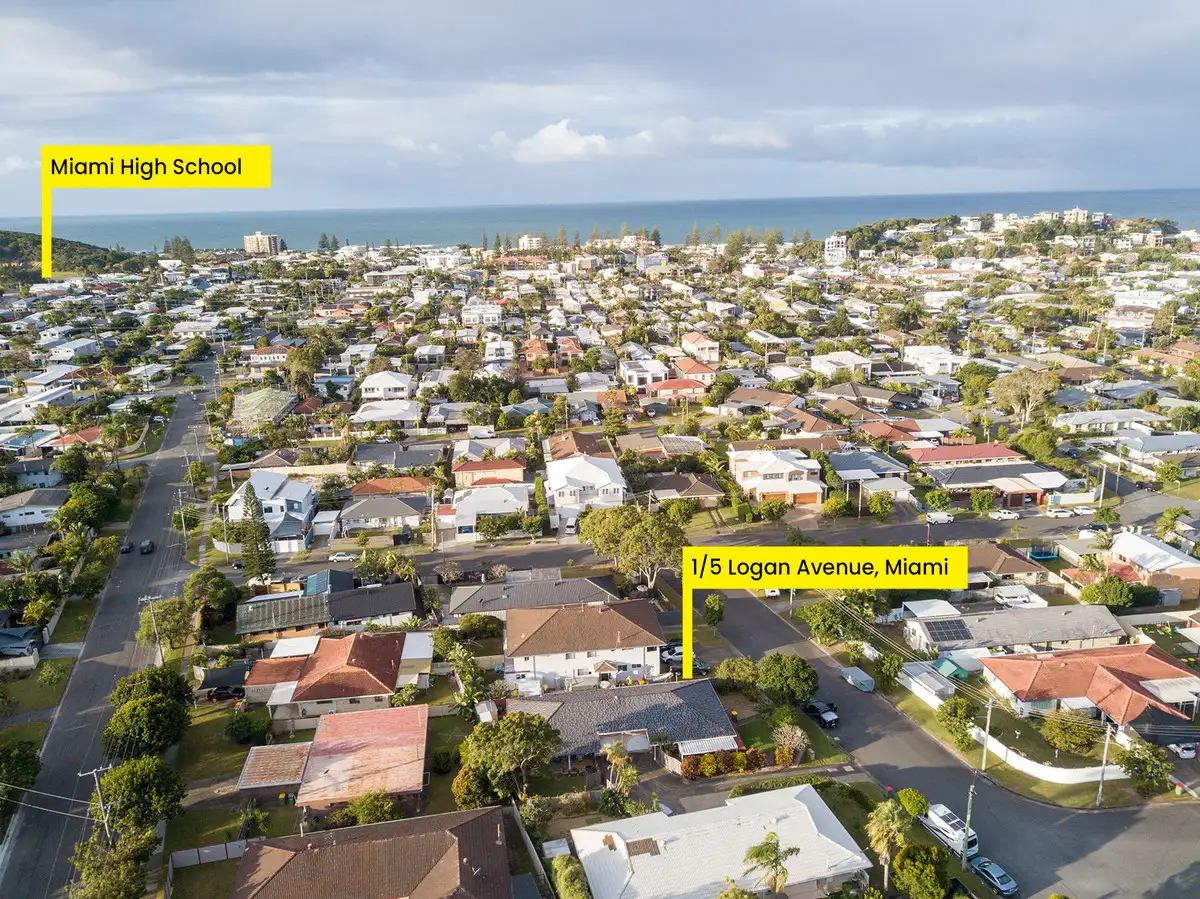 Main view of Homely semi-detached listing, 1/5 Logan Avenue, Miami QLD 4220