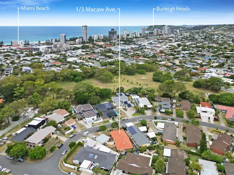 Second view of Homely semi-detached listing, 1/3 Macaw Avenue, Miami QLD 4220