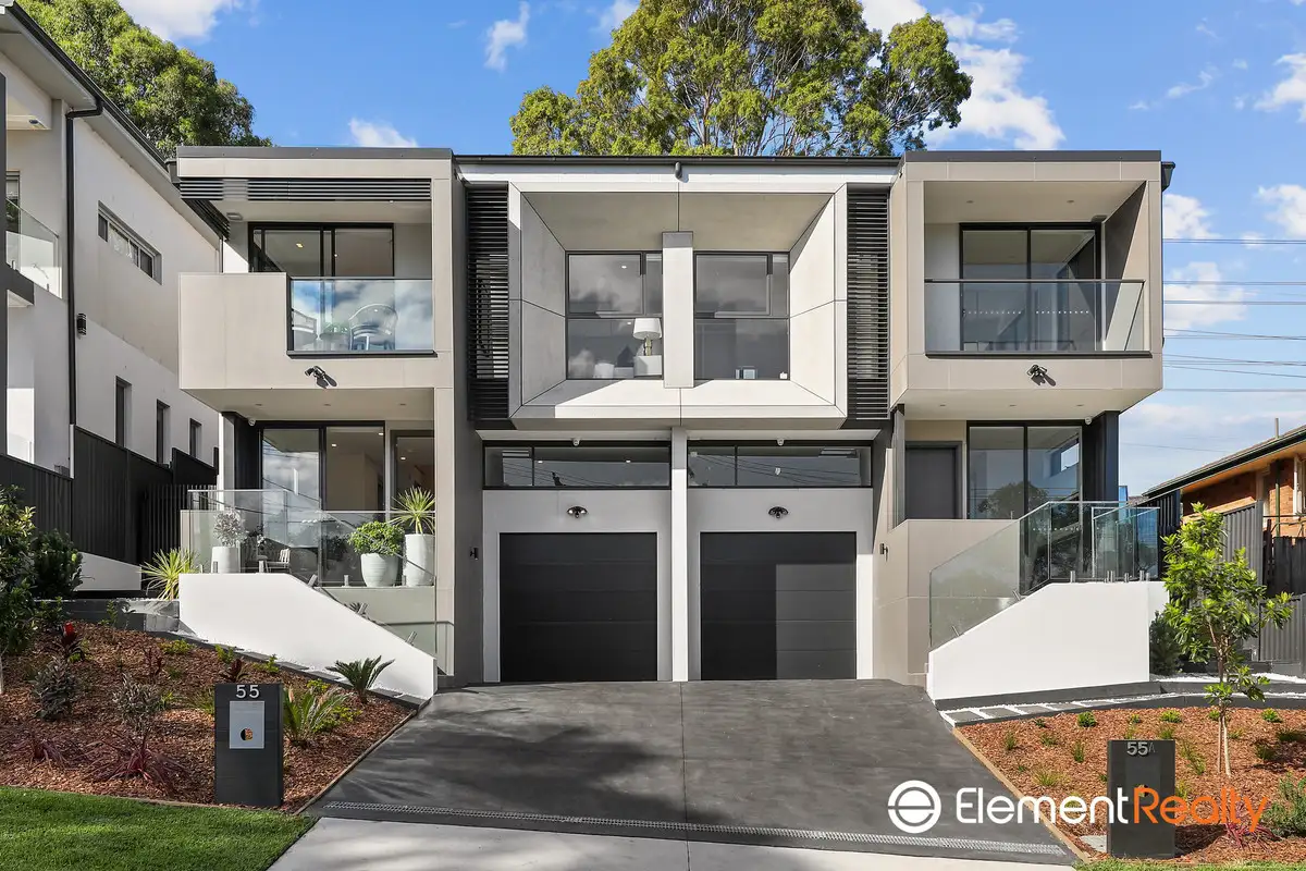 Main view of Homely semi-detached listing, 55 Warwick Road, Dundas Valley NSW 2117