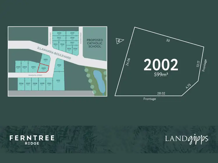 Main view of Homely land listing, LOT 2002, 25 Simmental Street, Ferntree Ridge, Drouin VIC 3818
