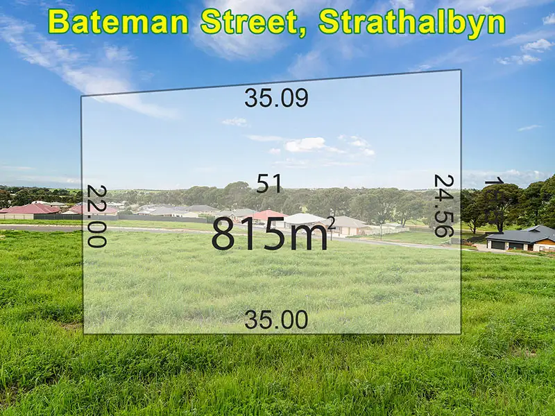 Main view of Homely land listing, LOT 51 Bateman Street, Strathalbyn SA 5255