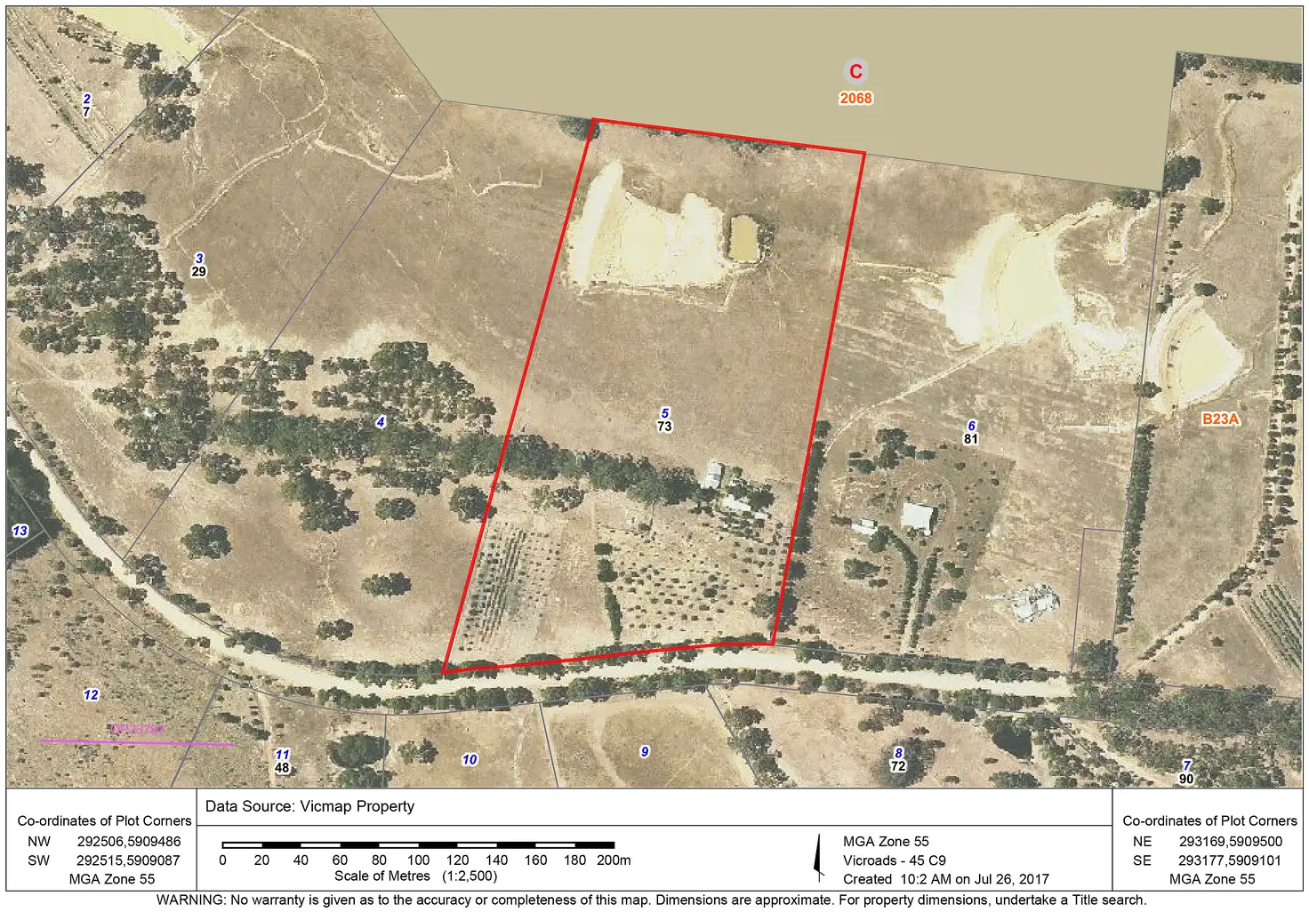 Main view of Homely land listing, 73 Tehan Court, Heathcote VIC 3523