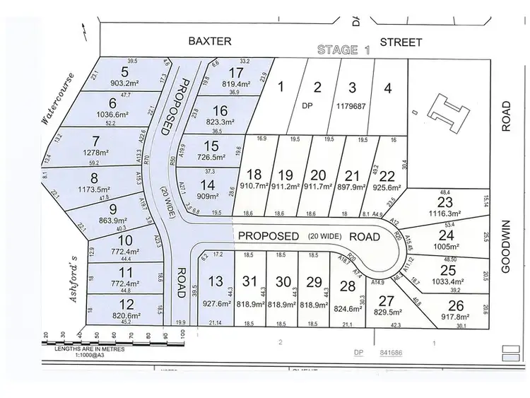 Third view of Homely land listing, Subdivision Baxter & Goodwin, Gunnedah NSW 2380