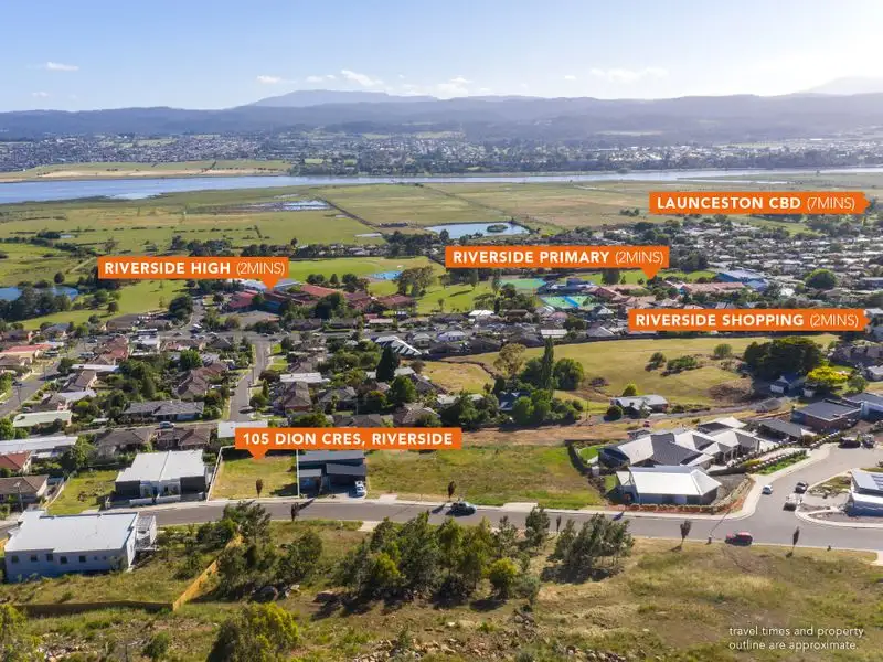Main view of Homely land listing, 105 Dion Crescent, Riverside TAS 7250