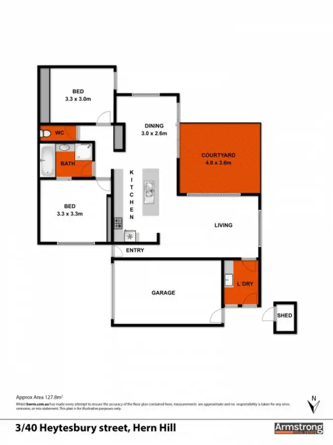 Seventh view of Homely house listing, 3/40 Heytesbury Street, Herne Hill VIC 3218