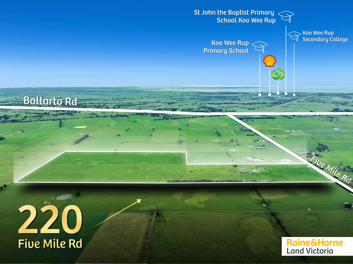 Main view of Homely land listing, 220 Five mile road, Koo Wee Rup North VIC 3981