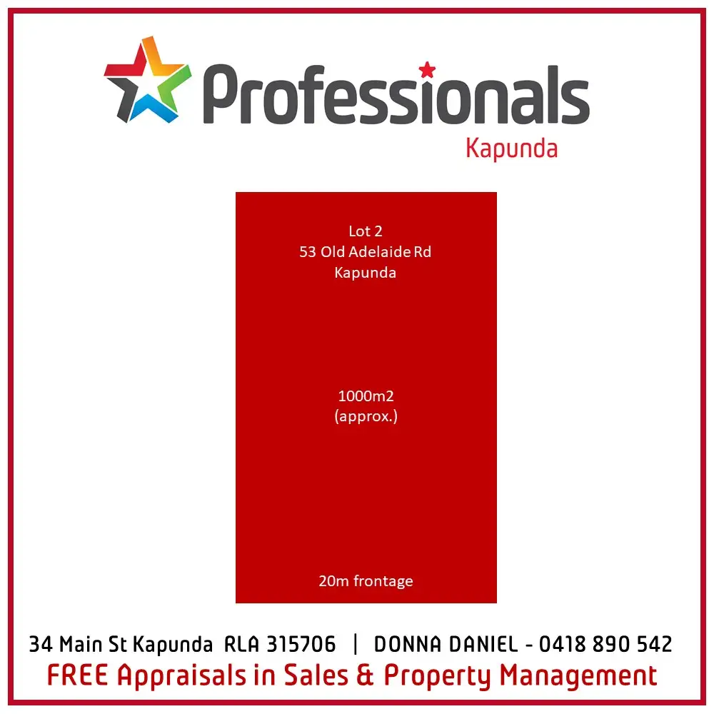 Main view of Homely land listing, 53A Old Adelaide Road, Kapunda SA 5373