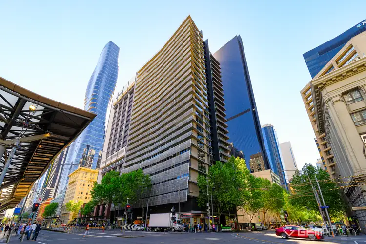 Main view of Homely apartment listing, 1408/620 Collins Street, Melbourne VIC 3000