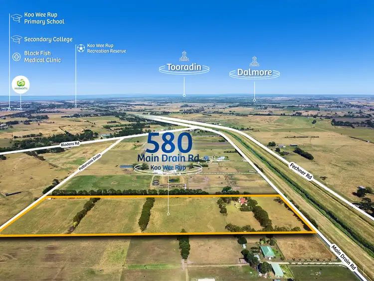 Main view of Homely land listing, 580 Main Drain Road, Koo Wee Rup VIC 3981