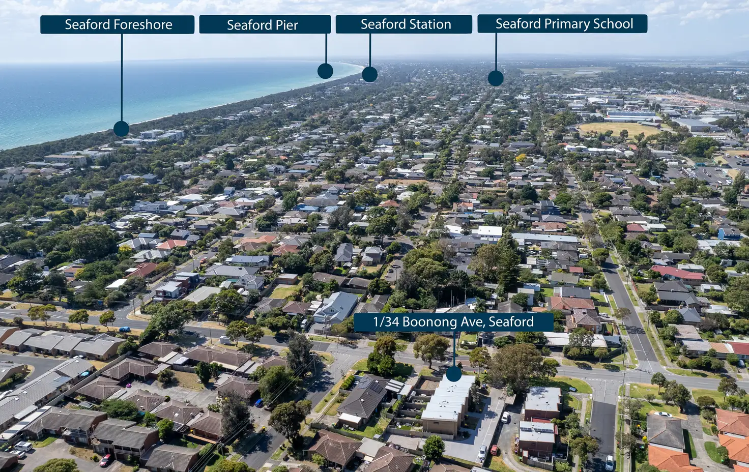 Main view of Homely townhouse listing, 1/34 Boonong Avenue, Seaford VIC 3198