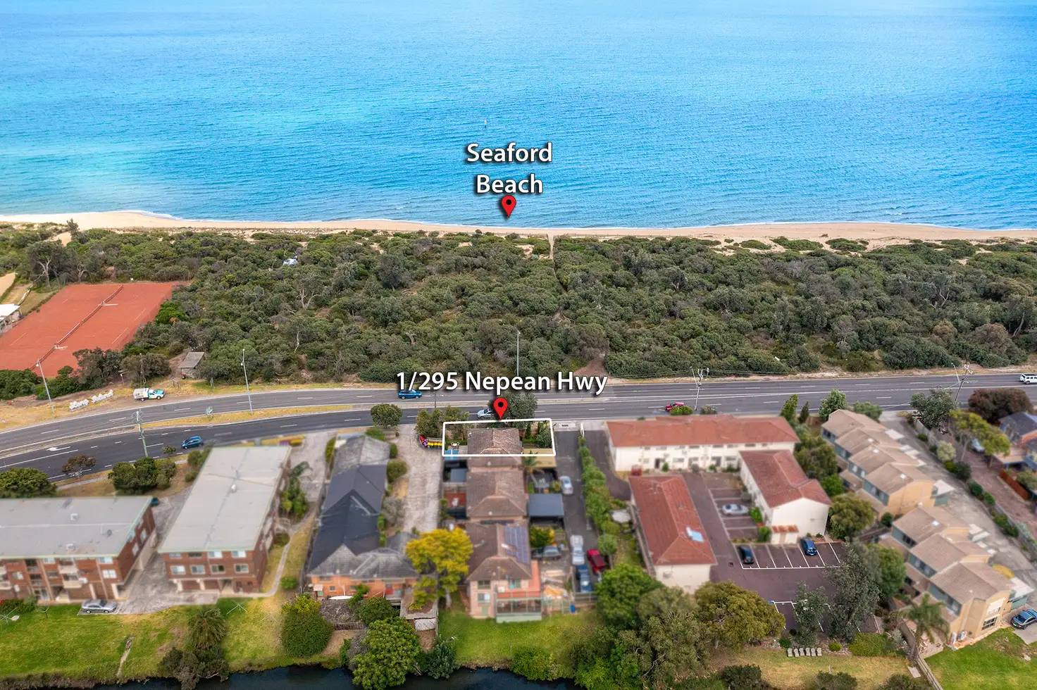 Main view of Homely townhouse listing, 1/295 Nepean Highway, Seaford VIC 3198