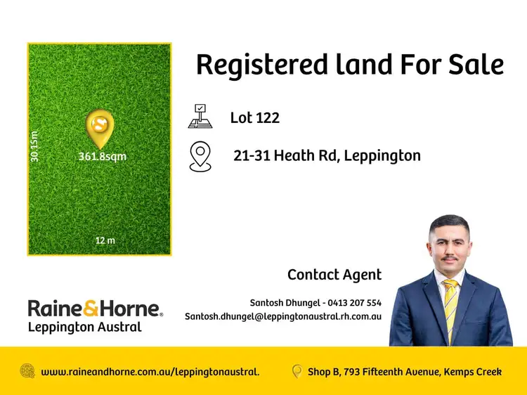 Main view of Homely land listing, LOT Lot122, 21-31 Heath Road ,, Leppington NSW 2179