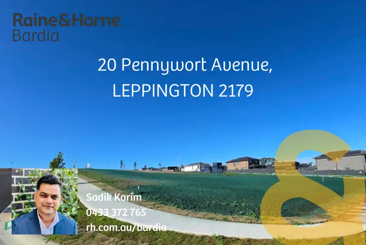 Main view of Homely land listing, 20 Pennywort Avenue, Leppington NSW 2179